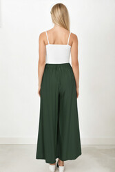 Arka Bel Lastik Detaylı Bol Paça Pantolon - 26