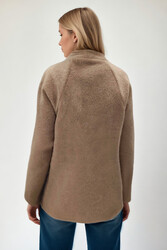 Asimetrik Kesim Cepli Keçe Ceket - 7