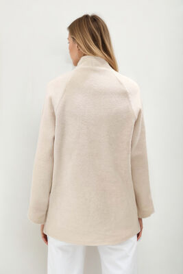 Asimetrik Kesim Cepli Keçe Ceket - 11