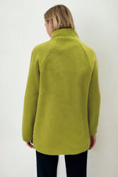 Asimetrik Kesim Cepli Keçe Ceket - 5