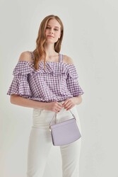 Askılı Volanlı Eteği Lastikli Bluz - Thumbnail