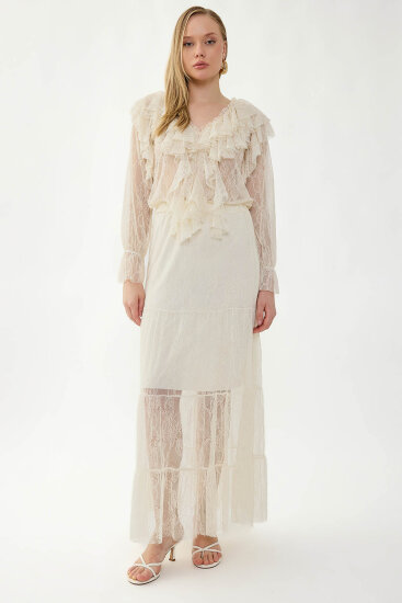 Astarlı Dantelli Etek - 2