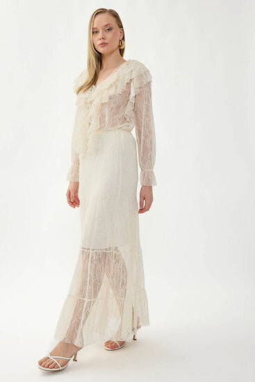 Astarlı Dantelli Etek - 3