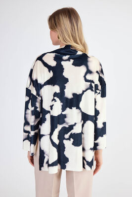 Balıkçı Yaka Batik Desen Bluz - Thumbnail (3)