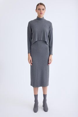 VİTRİN - Balıkçı Yaka Uzun Elbise