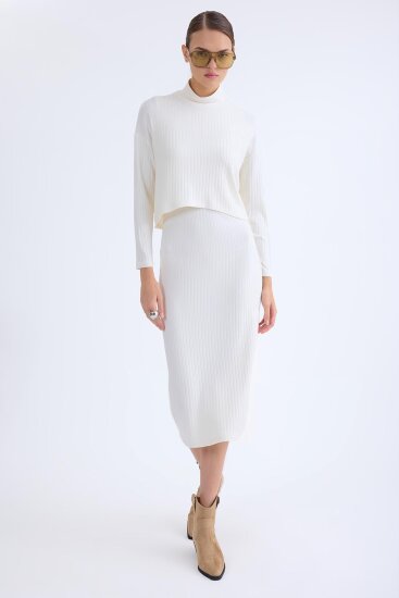 Balıkçı Yaka Uzun Elbise - 8