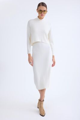 Balıkçı Yaka Uzun Elbise - Thumbnail (7)