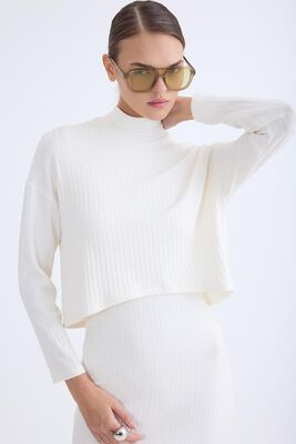 Balıkçı Yaka Uzun Elbise - Thumbnail (10)