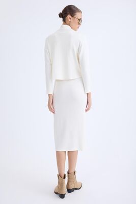 Balıkçı Yaka Uzun Elbise - Thumbnail (9)