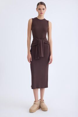 Balıkçı Yaka Uzun Elbise - Thumbnail (15)