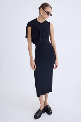 Balıkçı Yaka Uzun Elbise - Thumbnail (20)