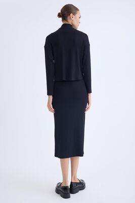 Balıkçı Yaka Uzun Elbise - Thumbnail (21)