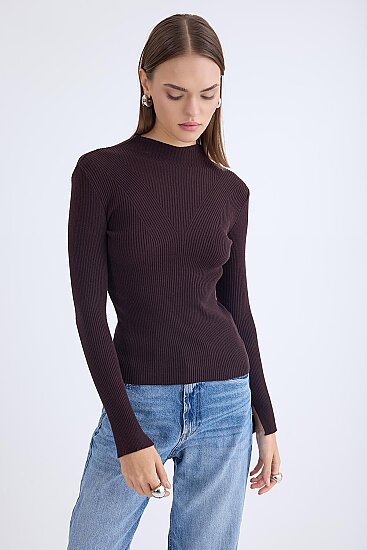 Balıkçı Yaka Uzun Kol Triko Bluz - 28