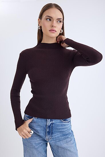 Balıkçı Yaka Uzun Kol Triko Bluz - 30