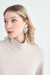 Balıkçı Yaka Yırtmaçlı Uzun Elbise - 11