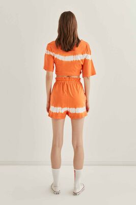 Batik Boyama Crop T-Shirt - Thumbnail (13)