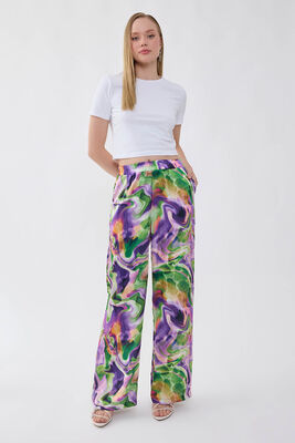 Batik Desen Beli Lastikli Pantolon (1)