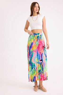 Batik Desen Piliseli Midi Boy Etek - Thumbnail (3)