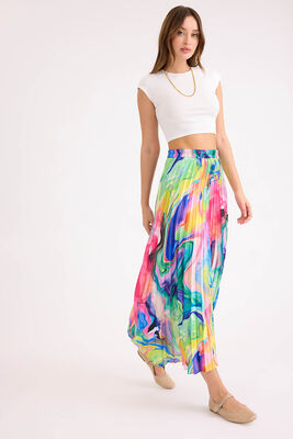 Batik Desen Piliseli Midi Boy Etek - Thumbnail (2)