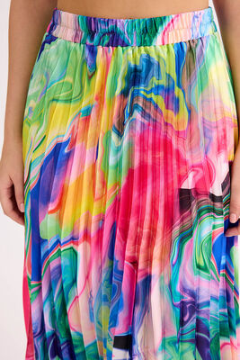 VİTRİN - Batik Desen Piliseli Midi Boy Etek (1)