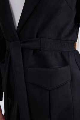 Belden Bağlamalı Süet Ceket - Thumbnail (12)