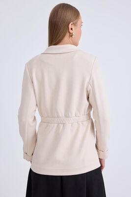 Belden Bağlamalı Süet Ceket - Thumbnail (19)