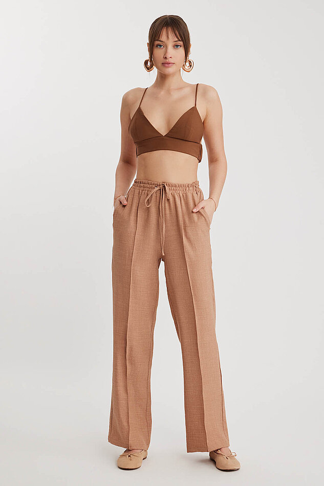 Beli Bağcıklı Lastikli Pantolon - 2