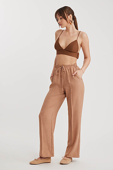 Beli Bağcıklı Lastikli Pantolon - 3