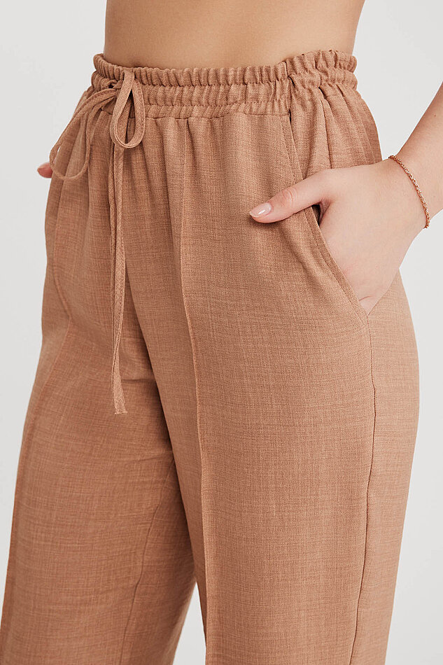 Beli Bağcıklı Lastikli Pantolon - 5