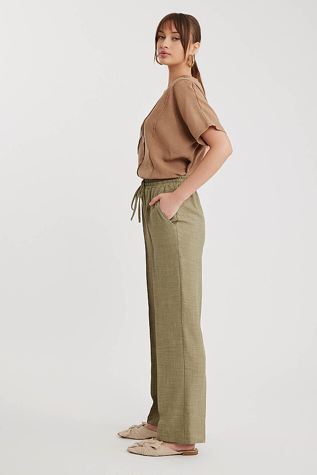 Beli Bağcıklı Lastikli Pantolon - 9