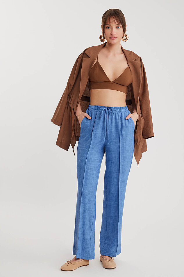 Beli Bağcıklı Lastikli Pantolon - 12