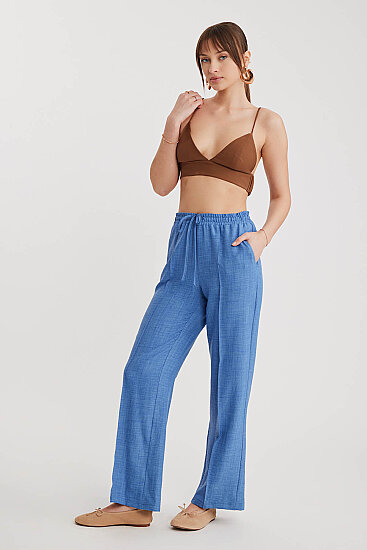 Beli Bağcıklı Lastikli Pantolon - 14