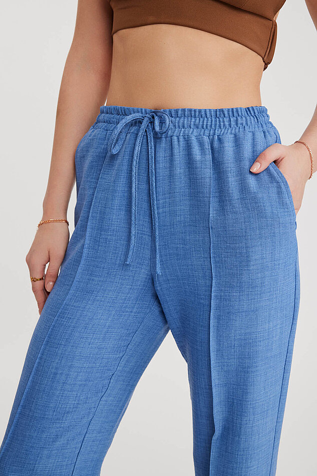 Beli Bağcıklı Lastikli Pantolon - 15