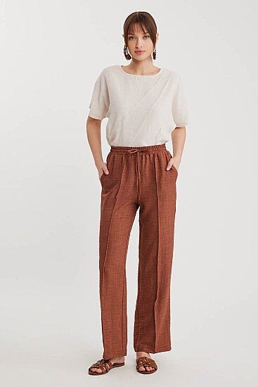Beli Bağcıklı Lastikli Pantolon - 23