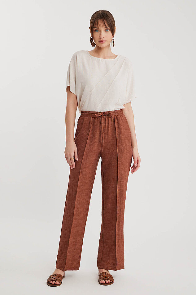 Beli Bağcıklı Lastikli Pantolon - 22