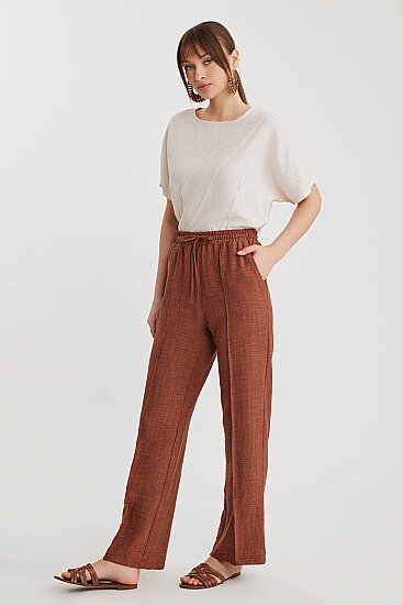 Beli Bağcıklı Lastikli Pantolon - 24