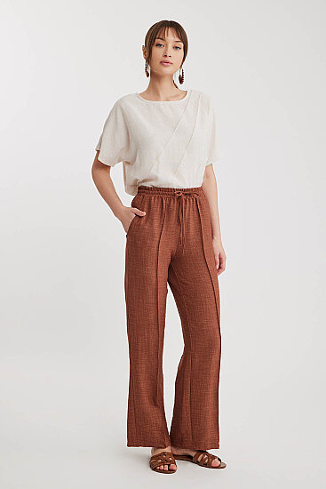 Beli Bağcıklı Lastikli Pantolon - 25