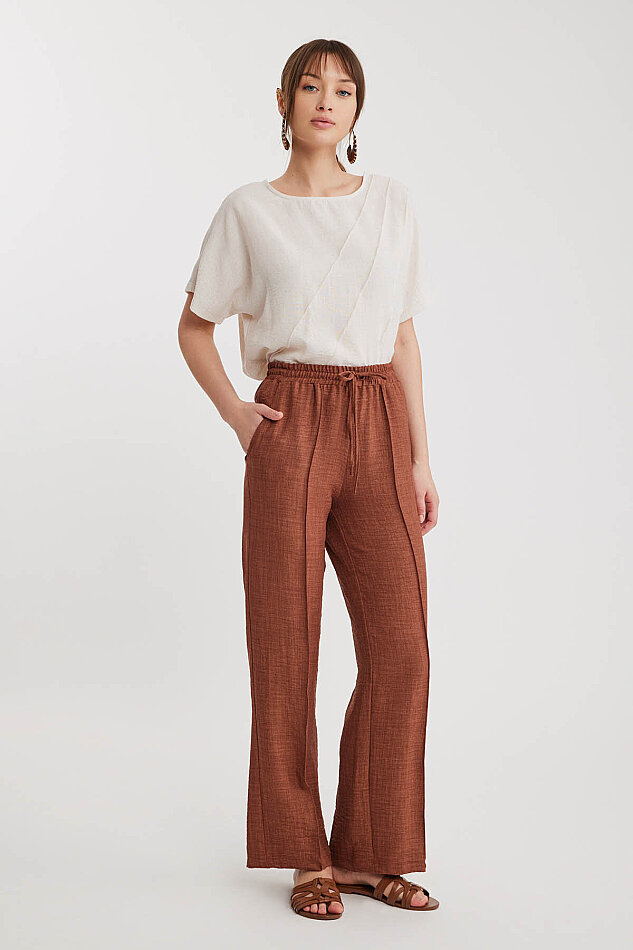 Beli Bağcıklı Lastikli Pantolon - 25