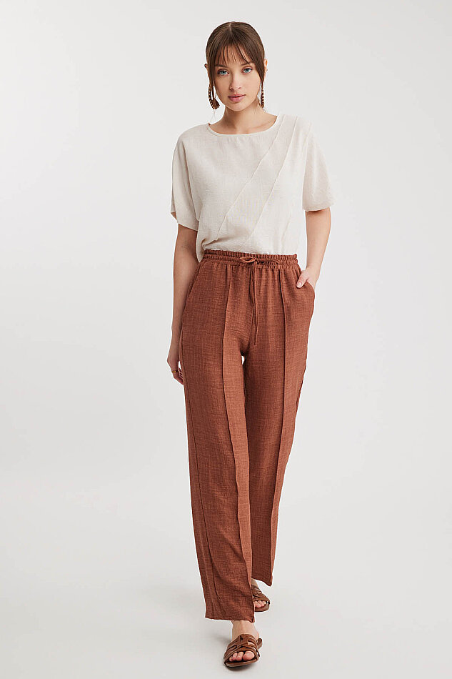 Beli Bağcıklı Lastikli Pantolon - 26