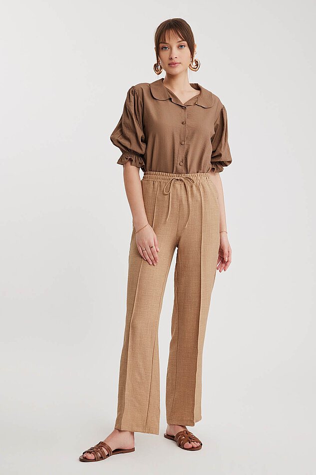Beli Bağcıklı Lastikli Pantolon - 33