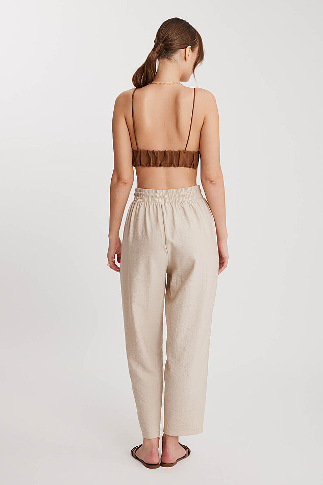 Beli Bağlamalı Çift Cep Pantolon - 20