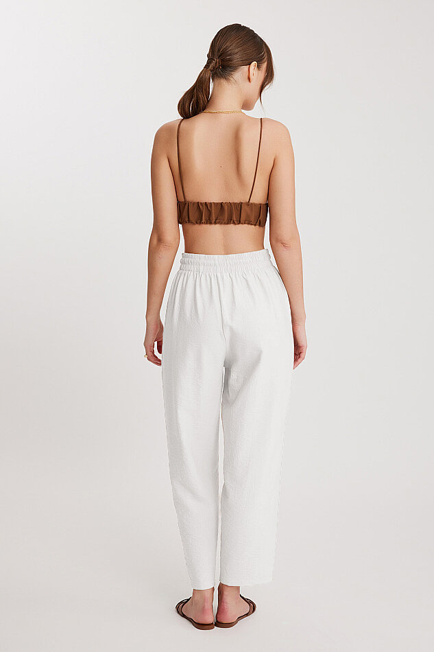 Beli Bağlamalı Çift Cep Pantolon - 30