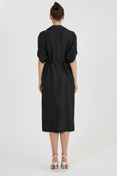 Beli Bağlamalı Çift Cep Salaş Hırka - 6