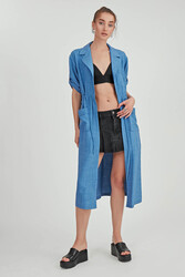 Beli Bağlamalı Çift Cep Salaş Hırka - 11