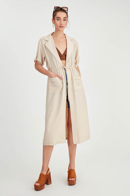 Beli Bağlamalı Çift Cep Salaş Hırka - Thumbnail (12)