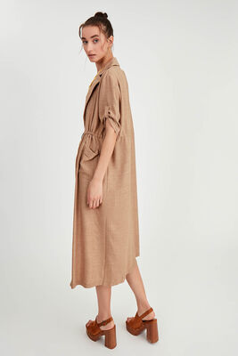 Beli Bağlamalı Çift Cep Salaş Hırka - Thumbnail (23)