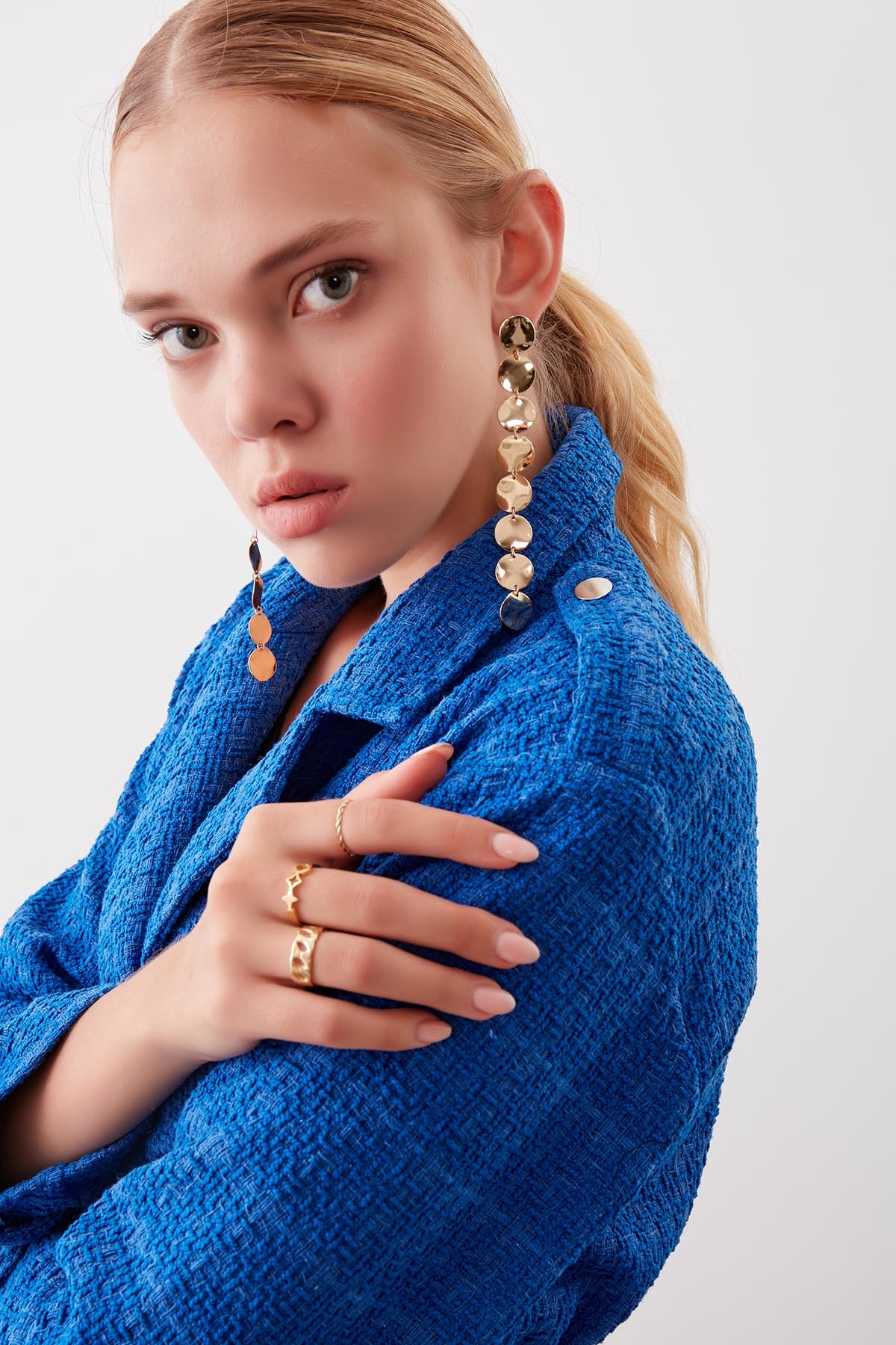 Beli Büzgü Detaylı Ceket - Thumbnail