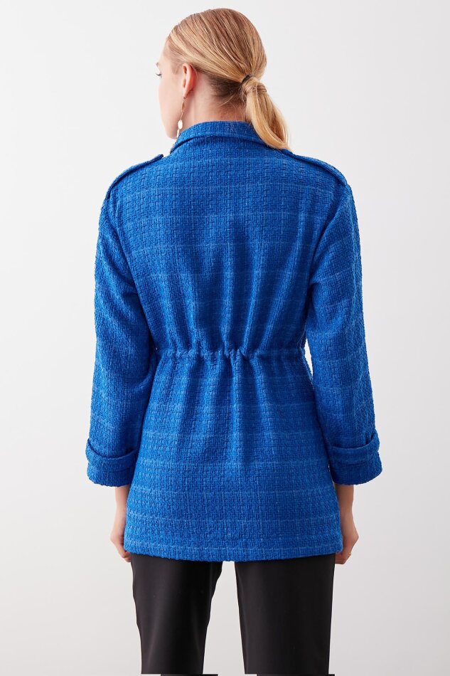 Beli Büzgü Detaylı Ceket - 28