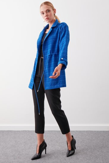 Beli Büzgü Detaylı Ceket - 30