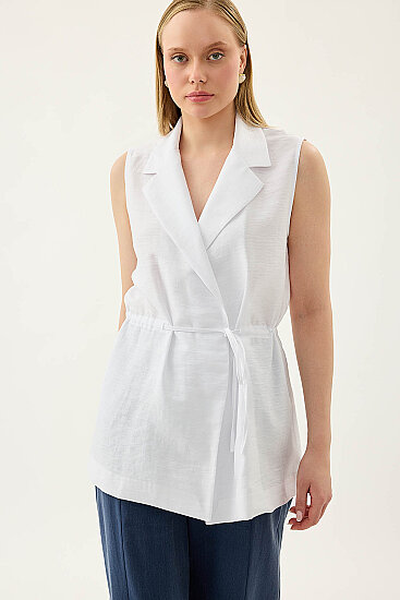 Beli Büzgü Kapamalı Yelek - 21